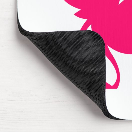 Roze Alien met drie ogen Muismat (Hoek)