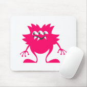 Roze Alien met drie ogen Muismat (Met muis)