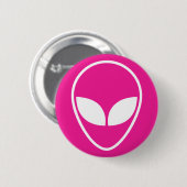 Roze Alien pin-knop, geek Ronde Button 5,7 Cm (Voorkant /achterkant)