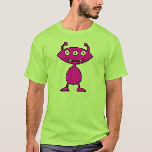 Roze Alien T-shirt (Voorkant)