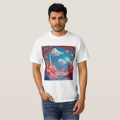 Roze Alien Wereld T-shirt (Voorkant volledig)