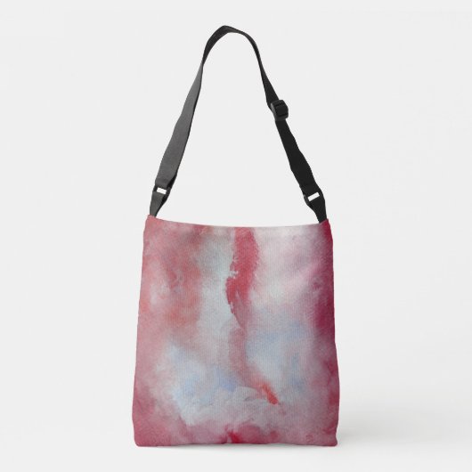 Roze all-over-print crossbody tas (Achterkant)