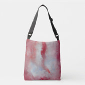 Roze all-over-print crossbody tas (Voorkant)