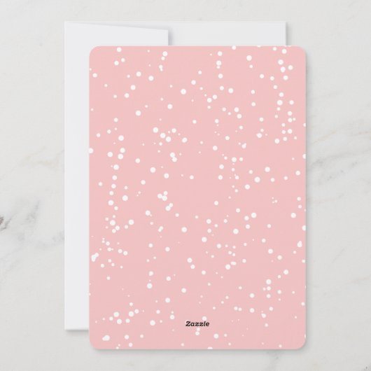 Roze Allerzoetste Freugde Schattig Baby Eerste Ker Feestdagenkaart (Achterkant)