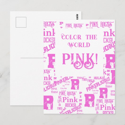 ROZE ALLES BRIEFKAART (Voorkant / Achterkant)