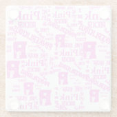 ROZE ALLES GLAZEN ONDERZETTER (Achterkant)