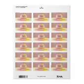 Roze alligator afdrukken etiket (Full Sheet)