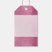 Roze Alligator Dierenprint Cadeaulabel (Voorkant)