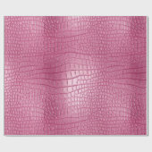 Roze Alligator Dierenprint Cadeaupapier (Vlak)