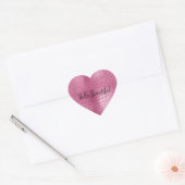 Roze Alligator Dierenprint Hart Sticker (Envelop)