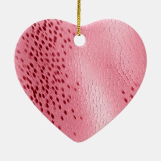 Roze Alligator Dierenprint Keramisch Ornament (Achterkant)