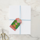 Roze alligator Happy Birthday Gift Label Cadeaulabel (Met Touw)