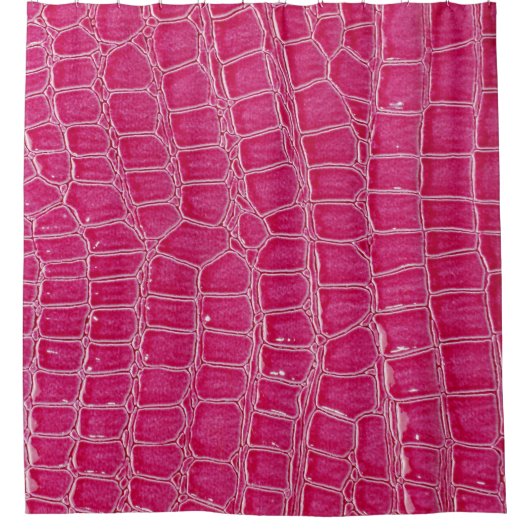 Roze Alligator Patroon Textuur Douchegordijn (Voorkant)
