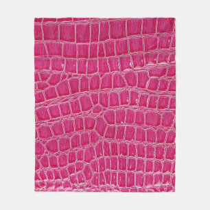 Roze Alligator Patroon Textuur Fleece Deken