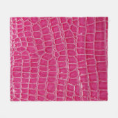 Roze Alligator Patroon Textuur Fleece Deken (Voorkant (Horizontaal))