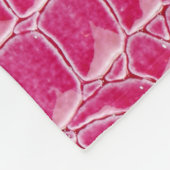 Roze Alligator Patroon Textuur Fleece Deken (Hoek)