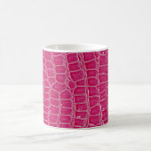 Roze Alligator Patroon Textuur Koffiemok (Center)
