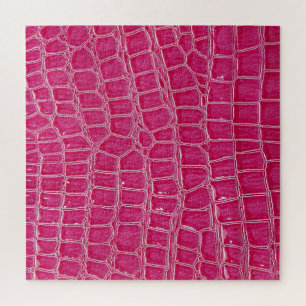 Roze Alligator Patroon Textuur Legpuzzel