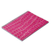 Roze Alligator Patroon Textuur Notitieboek (Linkerzijde)