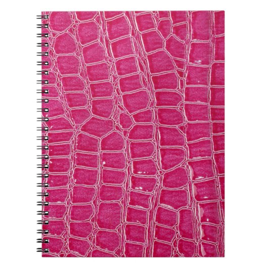 Roze Alligator Patroon Textuur Notitieboek (Voorkant)