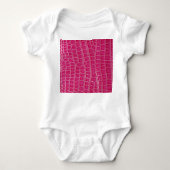 Roze Alligator Patroon Textuur Romper (Voorkant)
