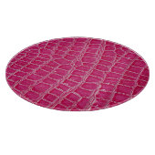Roze Alligator Patroon Textuur Snijplank (Hoek)