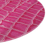 Roze Alligator Patroon Textuur Snijplank (Hoek)