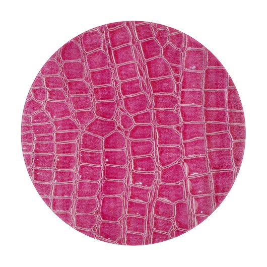 Roze Alligator Patroon Textuur Snijplank (Voorkant)