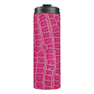 Roze Alligator Patroon Textuur Thermosbeker