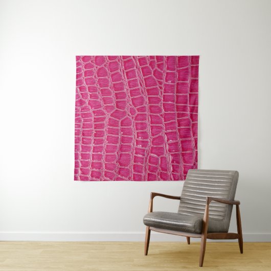 Roze Alligator Patroon Textuur Wandkleed (In situ)