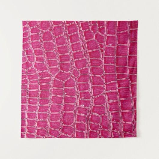 Roze Alligator Patroon Textuur Wandkleed (Voorkant)