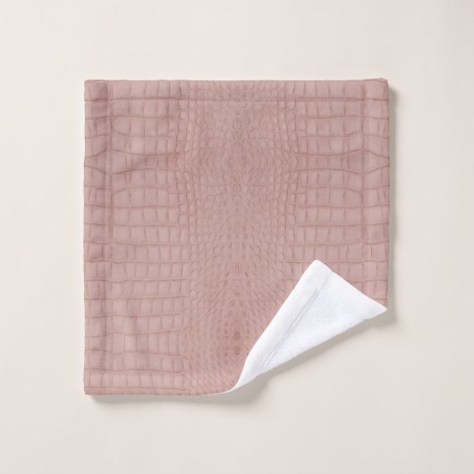 Roze alligator textuur print bad handdoek (Wasdoekje)