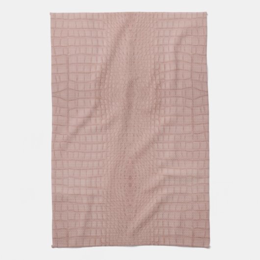 Roze alligator textuur print theedoek (Verticaal)