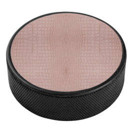 Roze Alligator Textuurprint Hockey Puck