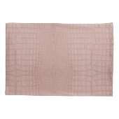 Roze Alligator Textuurprint Kussensloop (Achterkant)