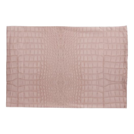 Roze Alligator Textuurprint Kussensloop (Achterkant)