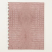 Roze Alligator Textuurprint Planner (Voorkant)
