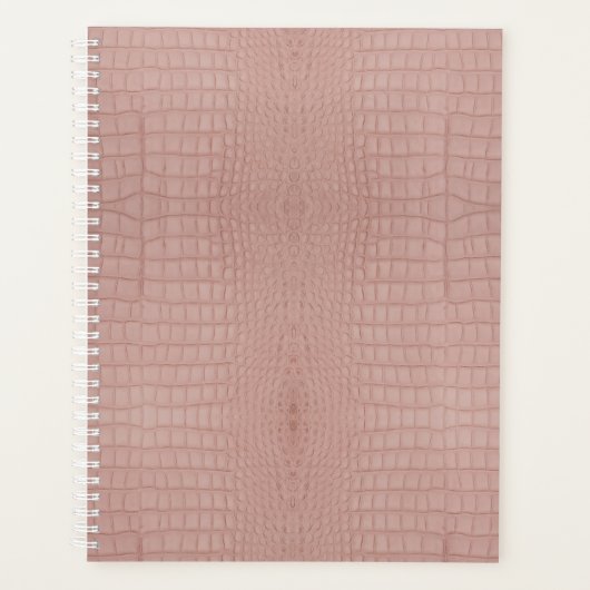 Roze Alligator Textuurprint Planner (Voorkant)