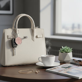 Roze Alligatorprint Sleutelhanger