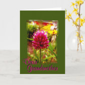 Roze Allium Wenskaart 002 Kaart (Gele Bloem)