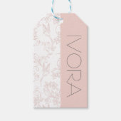 Roze Allure Bewerkbaar Blozen Vrouwelijke Huisstij Cadeaulabel (Voorkant)