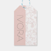 Roze Allure Bewerkbaar Blozen Vrouwelijke Huisstij Cadeaulabel (Achterkant)