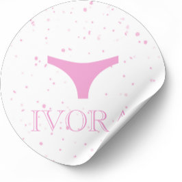 Roze Allure Bewerkbaar Blozen Vrouwelijke Huisstij Vierkante Sticker