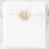  Roze Allure Shabby Chic Ronde Sticker (Tas)