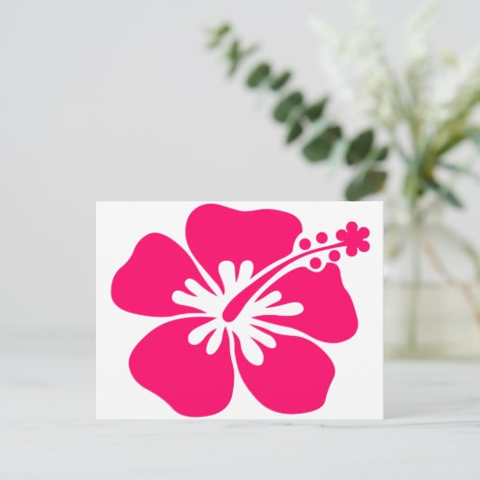 roze aloha - bloem briefkaart (Staand voorkant)