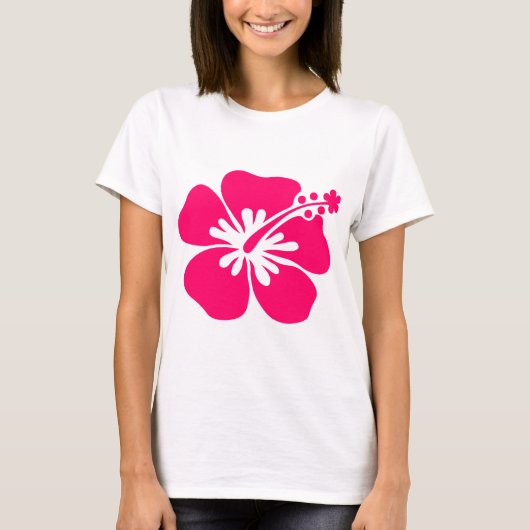 roze aloha - bloem t-shirt (Voorkant)