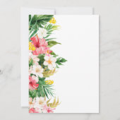 Roze Aloha Flamingo Baby shower Kaart (Achterkant)