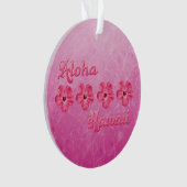 Roze Aloha Hawaï Ornament (voorkant)