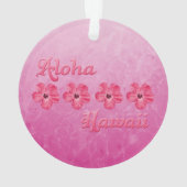 Roze Aloha Hawaï Ornament (achterkant)
