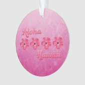 Roze Aloha Hawaï Ornament (voorkant)